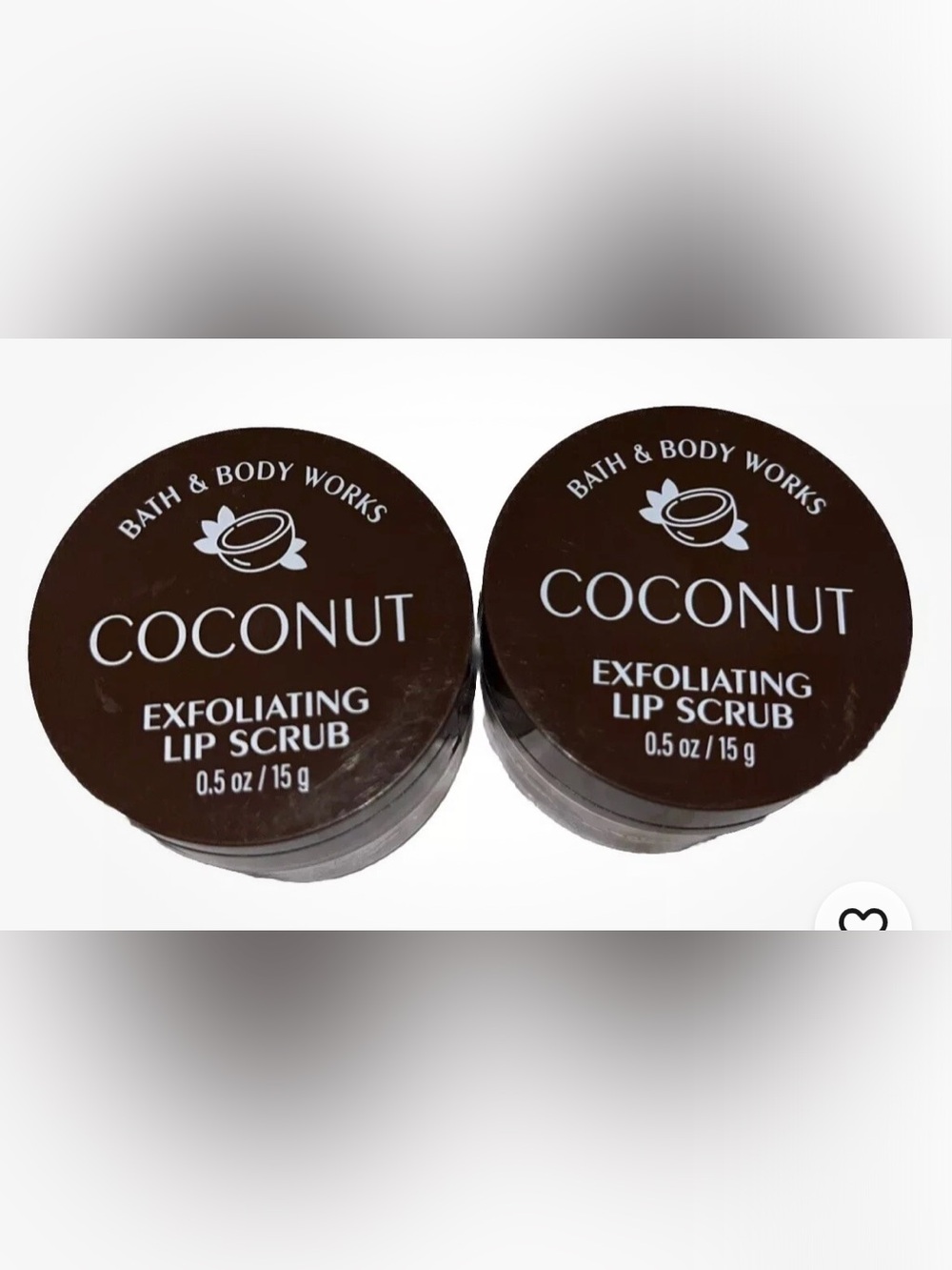 2 Bath & Body Works Coconut Exfoliating Lip Scrub Set